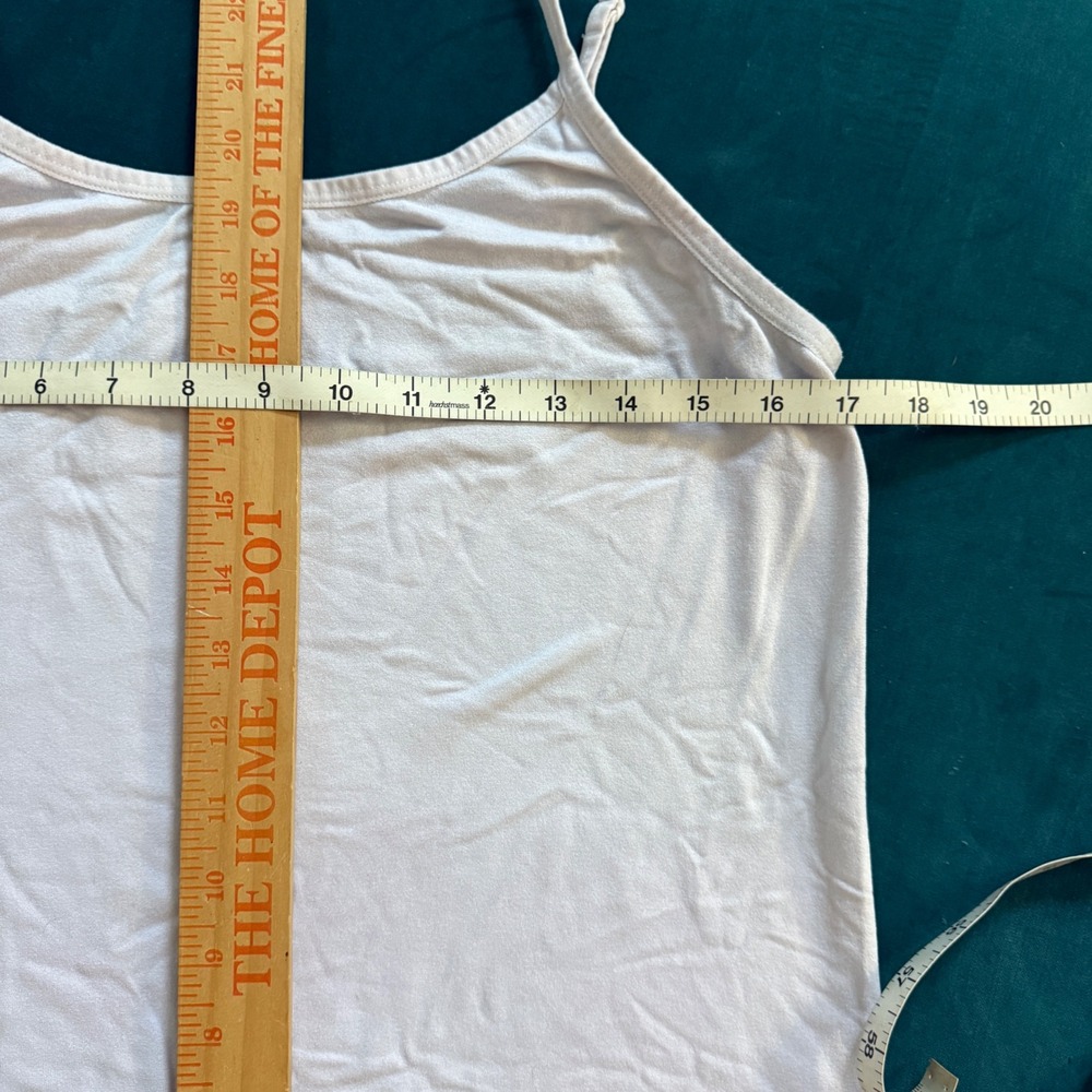 JILLA 1X Tank Tops Camisole Spaghetti Strap Basic Layering Set of 2 Beige Lilac - Picture 4 of 5
